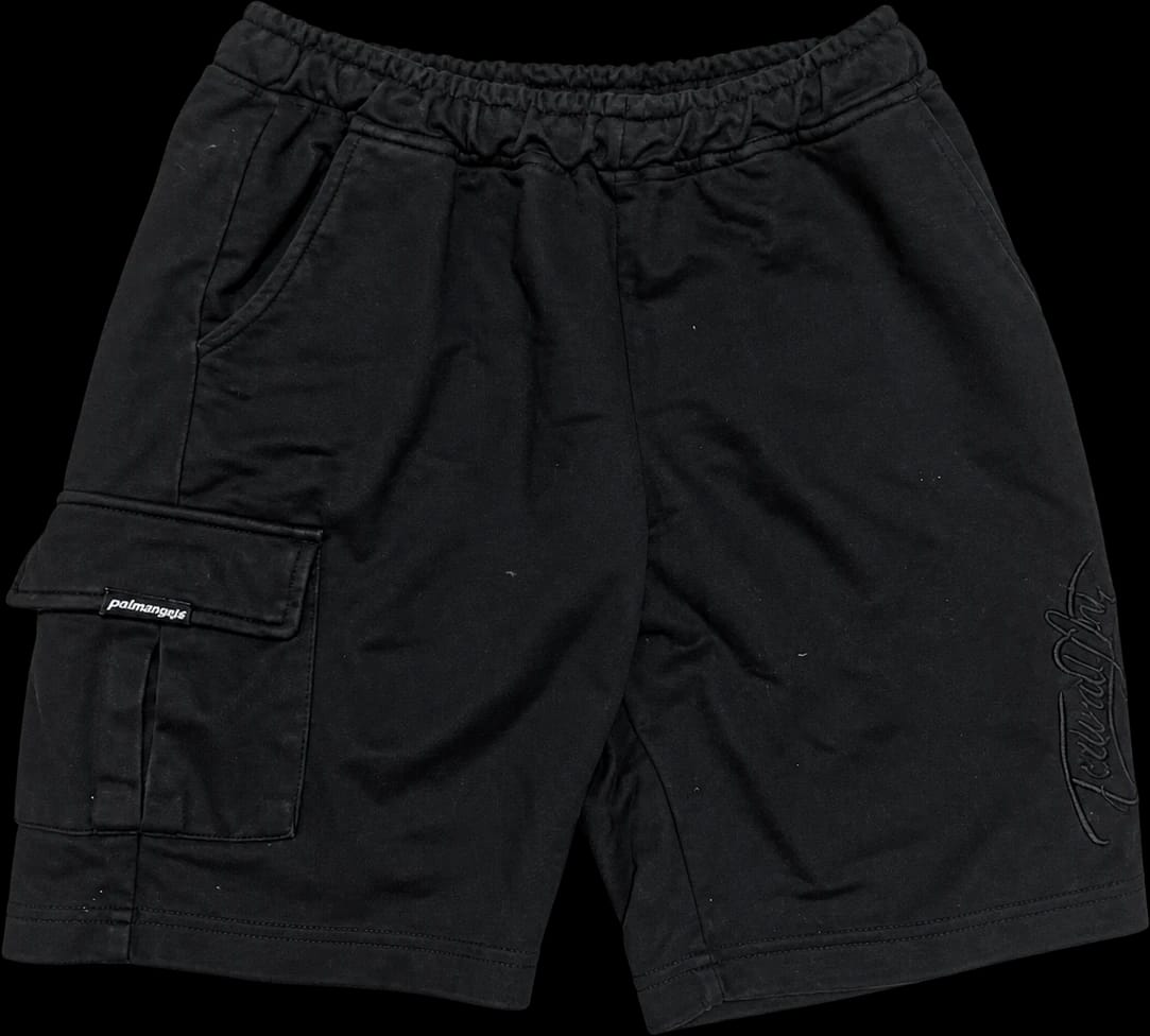 Bermuda moletom cargo preta