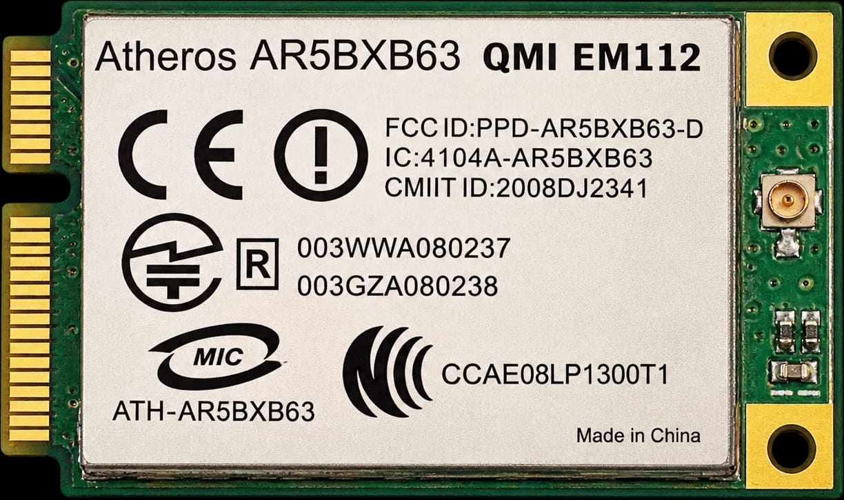 Placa Wi-Fi Atheros AR5BXB63