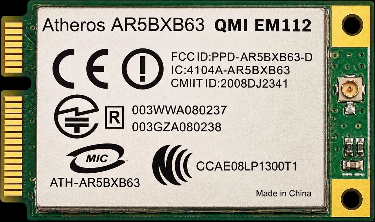 Placa Wi-Fi Atheros AR5BXB63, foto 1 de 1